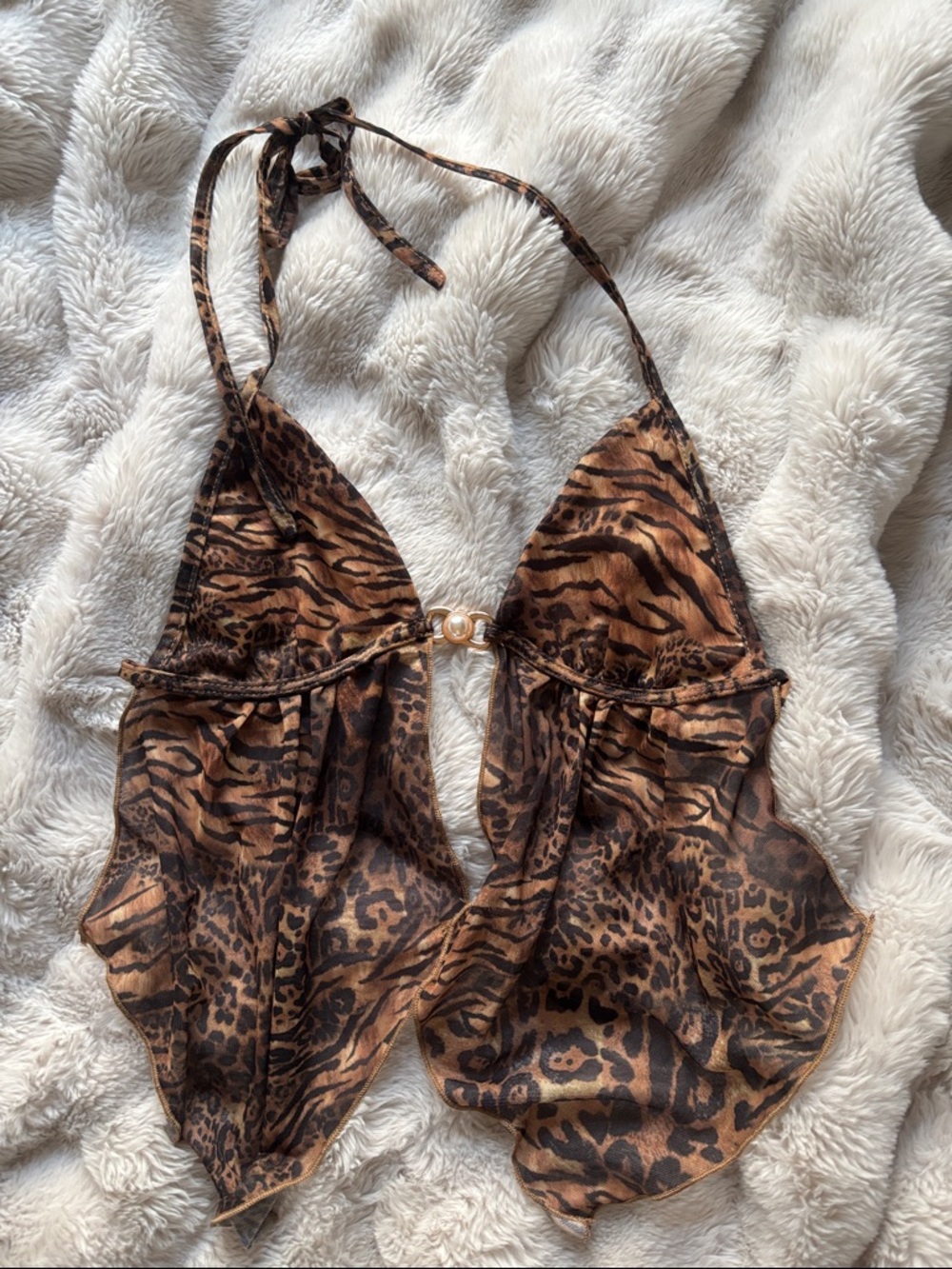 Halter Top in Cheetah Print